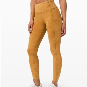 Lululemon Fast and Free High Rise Tight 25" Ice Dye size 8